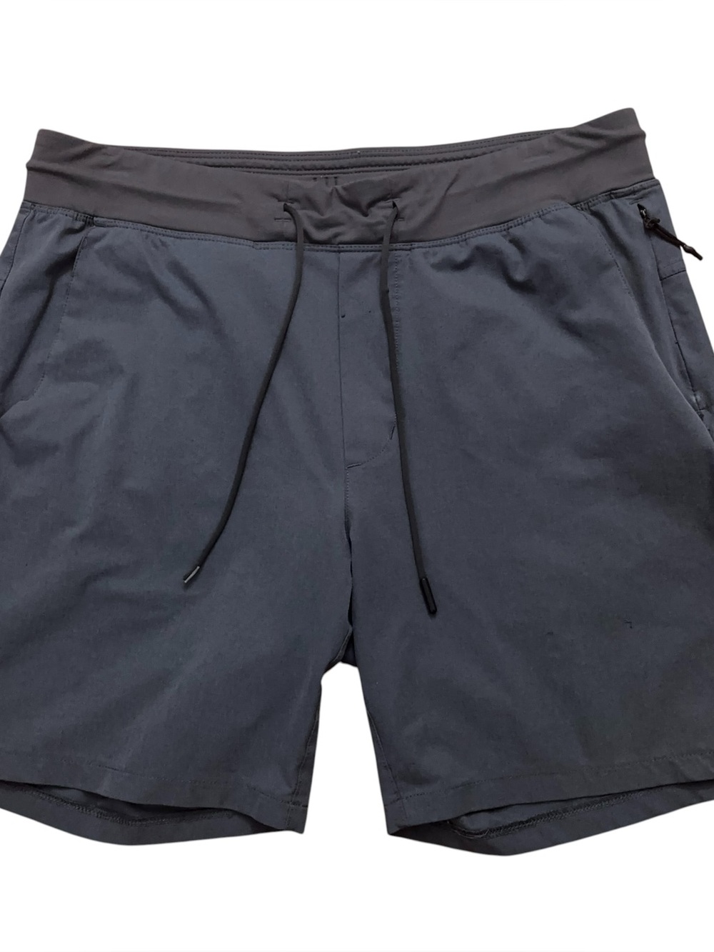 Western Rise Shorts Mens Size 31 Performance Stretch Drawstring Zip Pocket Blue